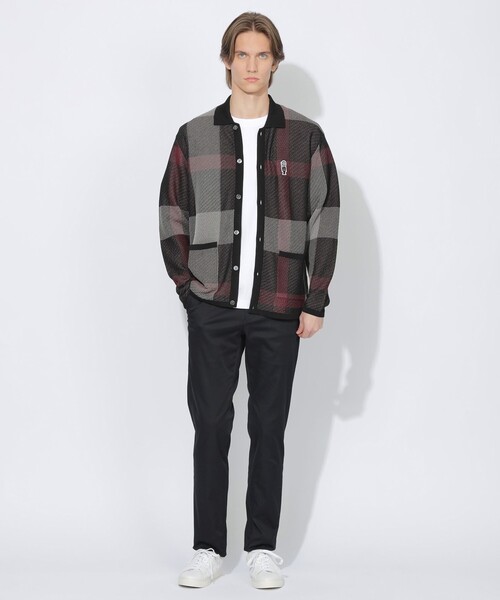 BLACK LABEL CRESTBRIDGE(ブラックレーベル・クレストブリッジ)の「【WEB限定】クレストブリッジチェックメッシュニットカーディガン(カーディガン/ボレロ・メンズ・ブラック・XL/L/M)」の2枚目の写真