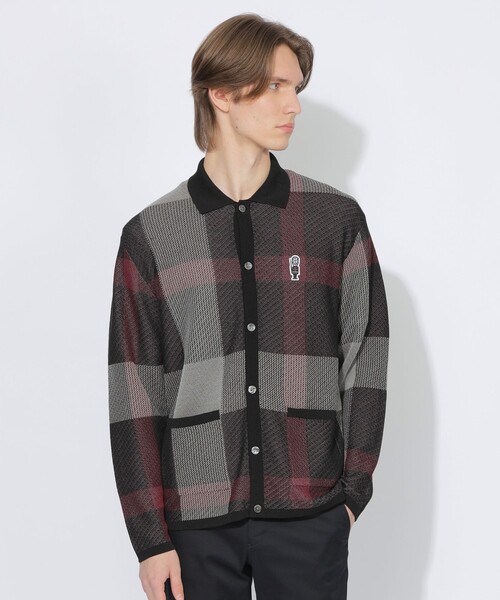 BLACK LABEL CRESTBRIDGE(ブラックレーベル・クレストブリッジ)の「【WEB限定】クレストブリッジチェックメッシュニットカーディガン(カーディガン/ボレロ・メンズ・ブラック・XL/L/M)」の3枚目の写真