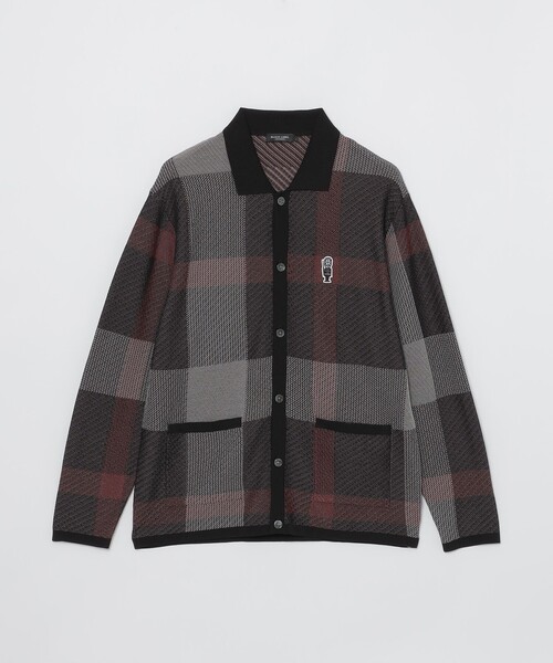 BLACK LABEL CRESTBRIDGE(ブラックレーベル・クレストブリッジ)の「【WEB限定】クレストブリッジチェックメッシュニットカーディガン(カーディガン/ボレロ・メンズ・ブラック・XL/L/M)」の9枚目の写真