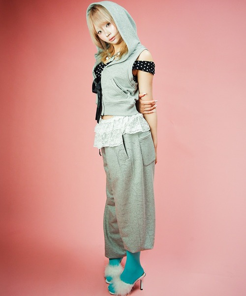 GALFY(ガルフィー)の「【GALFY/ガルフィー】 キラ☆FANCY スウェパン(スウェットパンツ・レディース・ピンク/ブラック/グレー・FREE)」の17枚目の写真