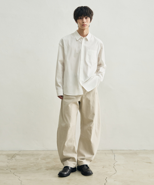 ROTEMBER（ローテンバー）の「サートルストライプシャツ[ホワイト]（シャツ/ブラウス・メンズ・その他・LARGE/X-LARGE/MEDIUM）」の3枚目の写真