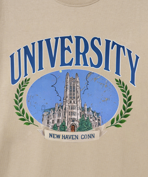 YALE(イェール)の「ハクニスタワーグラフィックTシャツ_ベージュ(Tシャツ/カットソー・レディース・その他・SMALL/MEDIUM/LARGE/X-LARGE)」の4枚目の写真