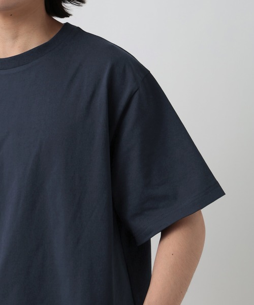 BAYFLOW（ベイフロー）の「[WEB限定]機能性ベーシックTEE【接触冷感/吸水速乾/UVカット/遮熱】（Tシャツ/カットソー・メンズ・ベージュ/ネイビー/オフホワイト/杢グレー/ブラック/グレイッシュベージュ・SMALL/MEDIUM/LARGE）」の16枚目の写真