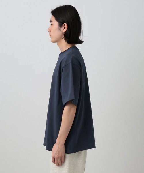 BAYFLOW（ベイフロー）の「[WEB限定]機能性ベーシックTEE【接触冷感/吸水速乾/UVカット/遮熱】（Tシャツ/カットソー・メンズ・ベージュ/ネイビー/オフホワイト/杢グレー/ブラック/グレイッシュベージュ・SMALL/MEDIUM/LARGE）」の21枚目の写真