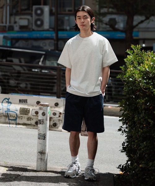 BAYFLOW（ベイフロー）の「[WEB限定]機能性ベーシックTEE【接触冷感/吸水速乾/UVカット/遮熱】（Tシャツ/カットソー・メンズ・ベージュ/ネイビー/オフホワイト/杢グレー/ブラック/グレイッシュベージュ・SMALL/MEDIUM/LARGE）」の7枚目の写真