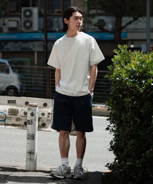BAYFLOW（ベイフロー）の「[WEB限定]機能性ベーシックTEE【接触冷感/吸水速乾/UVカット/遮熱】（Tシャツ/カットソー・メンズ・ベージュ/ネイビー/オフホワイト/杢グレー/ブラック/グレイッシュベージュ・SMALL/MEDIUM/LARGE）」の8枚目の写真