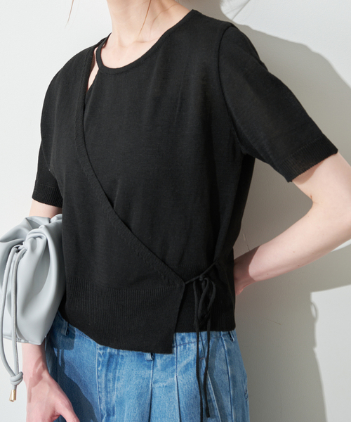 FLEK（フレック）の「FLEK/フレック ショルダーカットアウトニット（ニット/セーター・レディース・アイボリー/ブラック・FREE）」の11枚目の写真