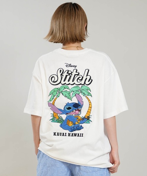 ANTIBAL（アンティバル）の「ANTIBAL/アンティバル レディース 半袖 Tシャツ バックプリント サガラ刺繡 スティッチコラボ 263AN2ST910（Tシャツ/カットソー・レディース・グレー/ホワイト・FREE）」の5枚目の写真