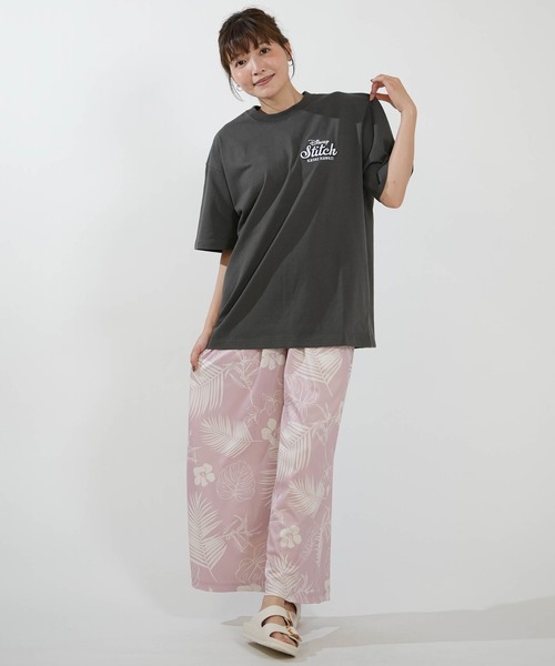 ANTIBAL（アンティバル）の「ANTIBAL/アンティバル レディース 半袖 Tシャツ バックプリント サガラ刺繡 スティッチコラボ 263AN2ST910（Tシャツ/カットソー・レディース・グレー/ホワイト・FREE）」の12枚目の写真