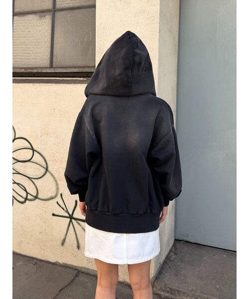 ARIES(アリーズ)の「【ARIES / アリーズ】Aged Gothic Zip Through Hoodie(Tシャツ/カットソー・レディース・ブラック・SMALL/MEDIUM)」の4枚目の写真