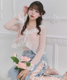 【Belle Charme】Sparkle Frill Cadigan