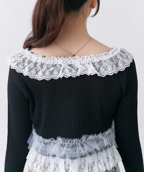 Belle Charme】Sparkle Frill Cadigan（カーディガン/ボレロ）｜OLIVE