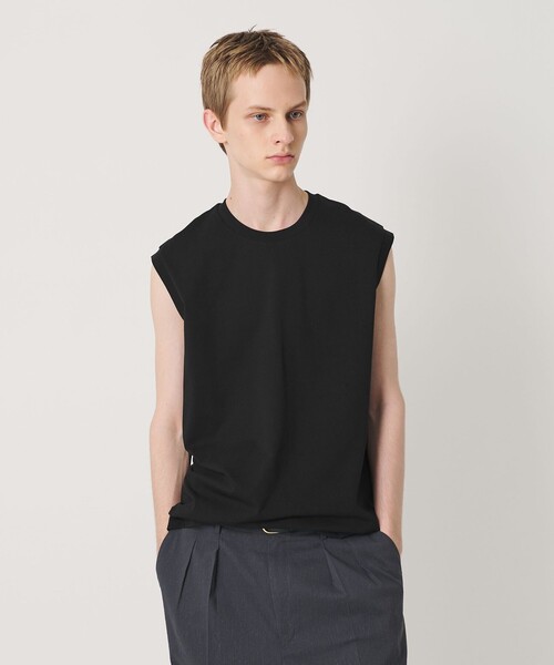 BEAUTY&YOUTH UNITED ARROWS(ビューティーアンドユースユナイテッドアローズ)の「クール デオドラント ノースリーブ Tシャツ 抗菌防臭 接触冷感(Tシャツ/カットソー・メンズ・ブラック/ホワイト・S/L/M/XL)」の2枚目の写真