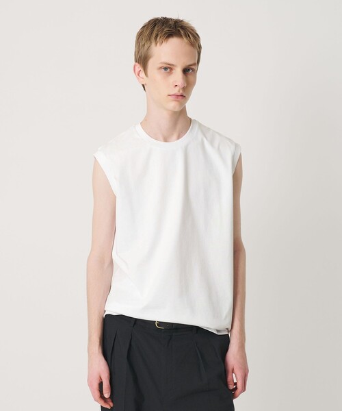 BEAUTY&YOUTH UNITED ARROWS(ビューティーアンドユースユナイテッドアローズ)の「クール デオドラント ノースリーブ Tシャツ 抗菌防臭 接触冷感(Tシャツ/カットソー・メンズ・ブラック/ホワイト・S/L/M/XL)」の4枚目の写真