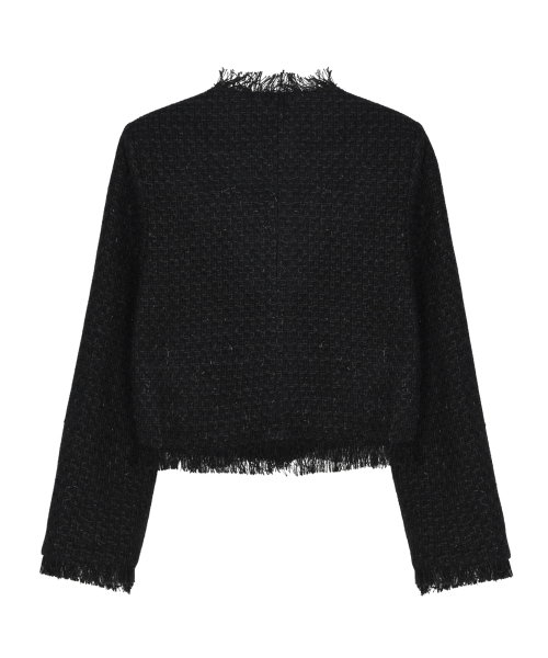 NICK&NICOLE(ニックアンドニコール)の「FRINGE TRIMMING TWEED JACKET_BLACK(テーラードジャケット・レディース・その他・FREE)」の8枚目の写真