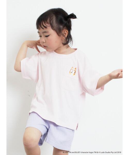 ブルーイ】ポケット付きプリントTシャツ（Tシャツ/カットソー