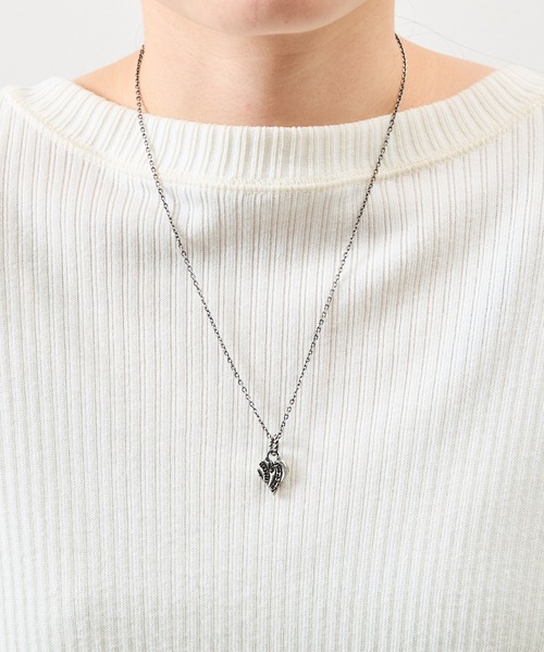 HARIM ハリム / SILVER NECKLACE Stamp Heart Pendant シルバー925