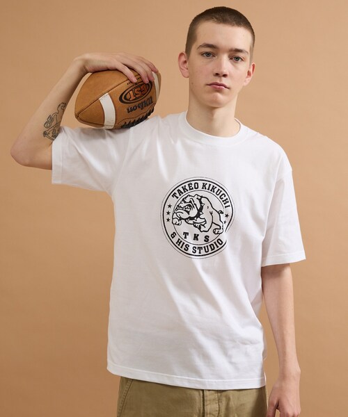 40ct&525(フォーティーカラッツアンドゴーニーゴ)の「ファイティングブル半袖Tシャツ(Tシャツ/カットソー・メンズ・ホワイト/ブラック・04/03/02/01)」の2枚目の写真