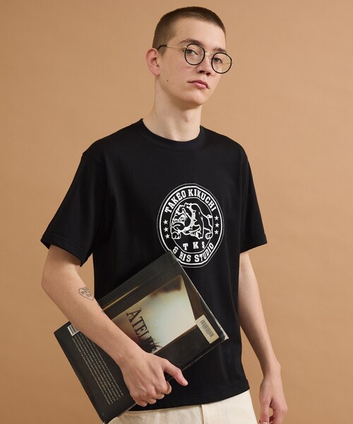 40ct&525(フォーティーカラッツアンドゴーニーゴ)の「ファイティングブル半袖Tシャツ(Tシャツ/カットソー・メンズ・ホワイト/ブラック・04/03/02/01)」の1枚目の写真