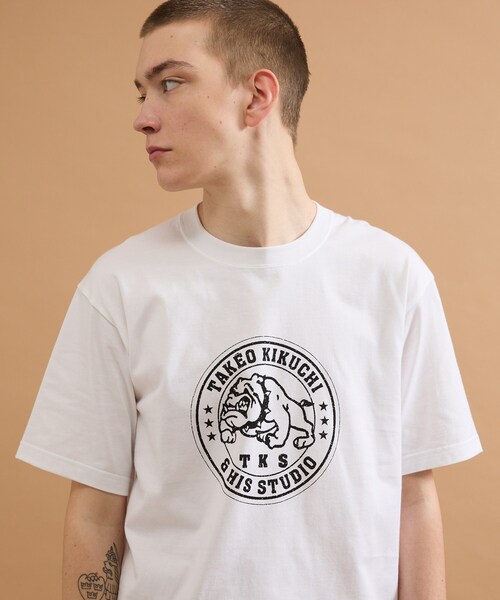 40ct&525(フォーティーカラッツアンドゴーニーゴ)の「ファイティングブル半袖Tシャツ(Tシャツ/カットソー・メンズ・ホワイト/ブラック・04/03/02/01)」の4枚目の写真