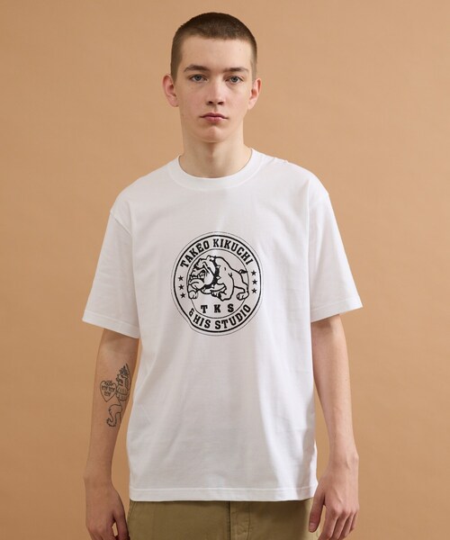 40ct&525(フォーティーカラッツアンドゴーニーゴ)の「ファイティングブル半袖Tシャツ(Tシャツ/カットソー・メンズ・ホワイト/ブラック・04/03/02/01)」の12枚目の写真