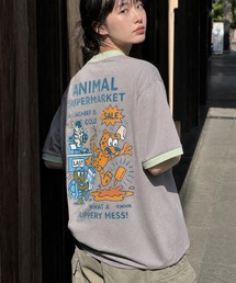 aimoha | HOOK -original-　ANIMAL SUPERMARKET スリッピーメス バックプリントTシャツ(Tシャツ/カットソー)