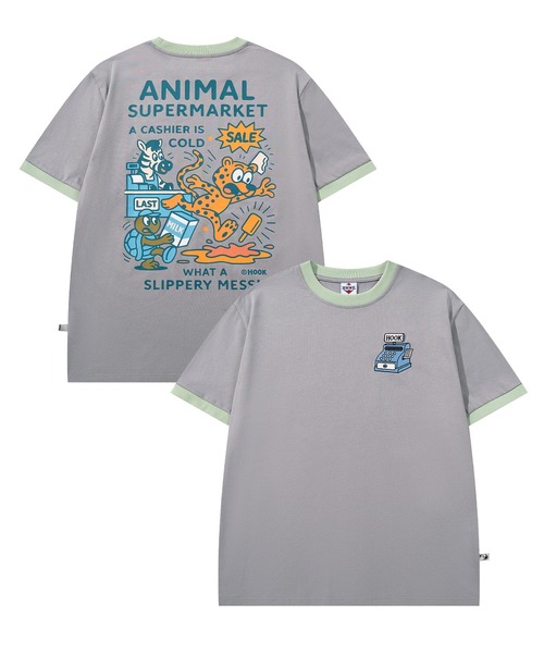 aimoha(アイモハ)の「HOOK -original- ANIMAL SUPERMARKET スリッピーメス バックプリントTシャツ (SS)(Tシャツ/カットソー・メンズ・ホワイト/グレー・XL/M/L)」の20枚目の写真