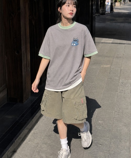 aimoha(アイモハ)の「HOOK -original- ANIMAL SUPERMARKET スリッピーメス バックプリントTシャツ (SS)(Tシャツ/カットソー・メンズ・ホワイト/グレー・XL/M/L)」の5枚目の写真