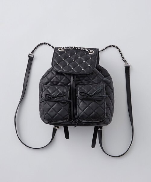 OLIVE des OLIVE(オリーブデオリーブ)の「ビジューキルティングリュック(バックパック/リュック・レディース・ブラック/アイボリー・FREE)」の18枚目の写真
