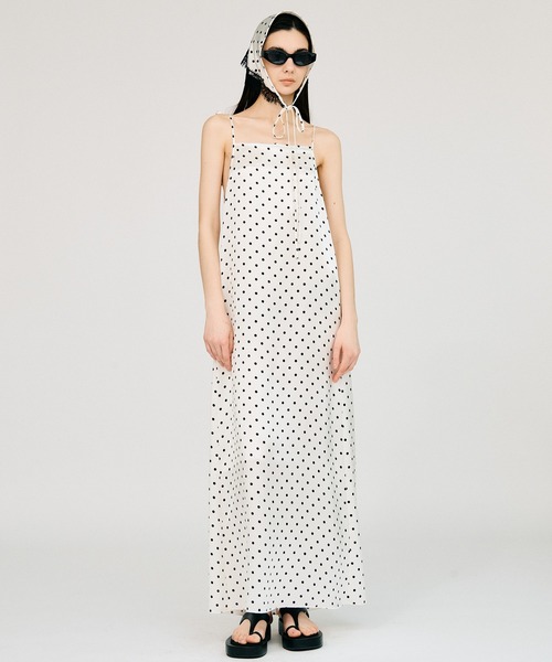 PRANK PROJECT(プランクプロジェクト)の「バブーシュカスリップドレス / Babouche Slip Dress(ワンピース・レディース・マルチ/ブラック/ホワイト・38/36)」の2枚目の写真