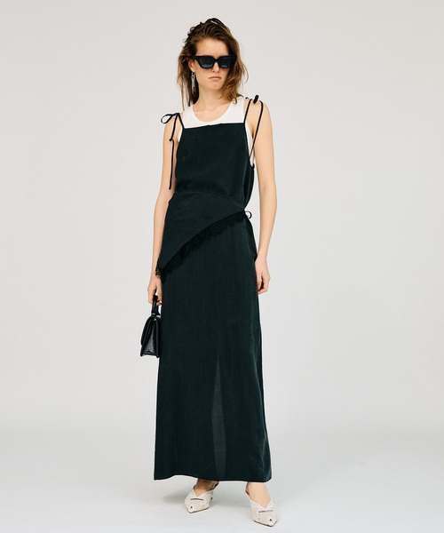 PRANK PROJECT(プランクプロジェクト)の「バブーシュカスリップドレス / Babouche Slip Dress(ワンピース・レディース・マルチ/ブラック/ホワイト・38/36)」の1枚目の写真