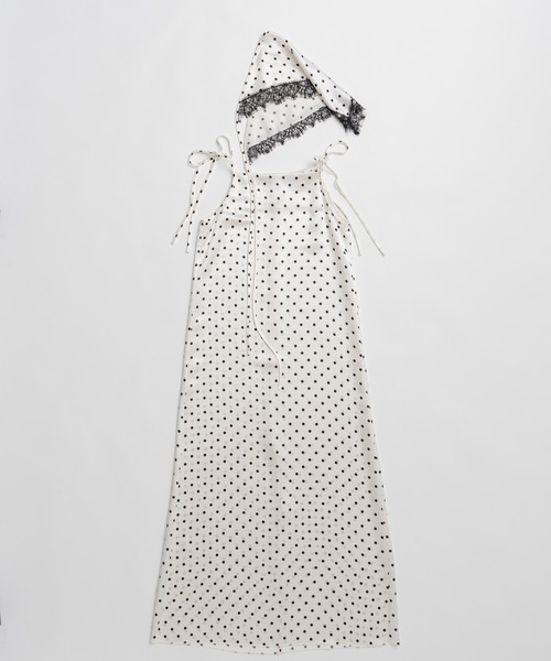 PRANK PROJECT(プランクプロジェクト)の「バブーシュカスリップドレス / Babouche Slip Dress(ワンピース・レディース・マルチ/ブラック/ホワイト・38/36)」の16枚目の写真