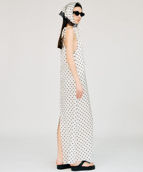 PRANK PROJECT(プランクプロジェクト)の「バブーシュカスリップドレス / Babouche Slip Dress(ワンピース・レディース・マルチ/ブラック/ホワイト・38/36)」の12枚目の写真