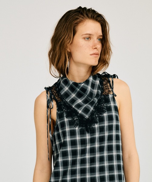 PRANK PROJECT(プランクプロジェクト)の「バブーシュカスリップドレス / Babouche Slip Dress(ワンピース・レディース・マルチ/ブラック/ホワイト・38/36)」の9枚目の写真