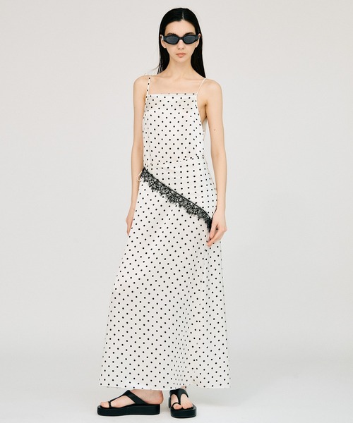 PRANK PROJECT(プランクプロジェクト)の「バブーシュカスリップドレス / Babouche Slip Dress(ワンピース・レディース・マルチ/ブラック/ホワイト・38/36)」の6枚目の写真