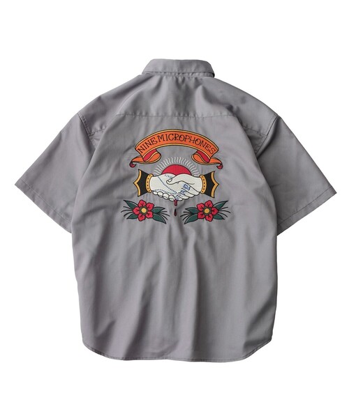 NineMicrophones(ナインマイクロフォンズ)の「WORK SHIRT-The bonds with family-(シャツ/ブラウス・メンズ・グレー/ブラック・X-LARGE/LARGE/MEDIUM/SMALL)」の19枚目の写真