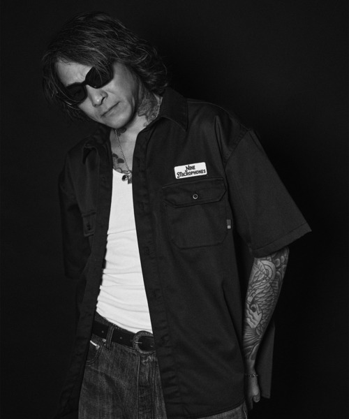 NineMicrophones(ナインマイクロフォンズ)の「WORK SHIRT-The bonds with family-(シャツ/ブラウス・メンズ・グレー/ブラック・X-LARGE/LARGE/MEDIUM/SMALL)」の10枚目の写真