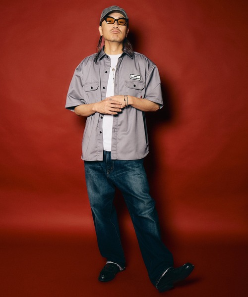 NineMicrophones(ナインマイクロフォンズ)の「WORK SHIRT-The bonds with family-(シャツ/ブラウス・メンズ・グレー/ブラック・X-LARGE/LARGE/MEDIUM/SMALL)」の14枚目の写真