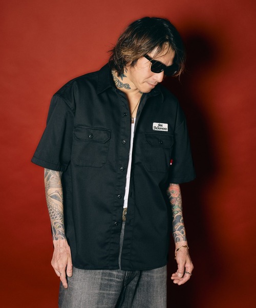 NineMicrophones(ナインマイクロフォンズ)の「WORK SHIRT-The bonds with family-(シャツ/ブラウス・メンズ・グレー/ブラック・X-LARGE/LARGE/MEDIUM/SMALL)」の6枚目の写真