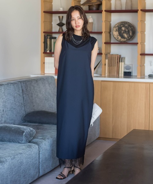 LAUTREAMONT(ロートレアモン)の「エディター東原妙子×LAUTREAMONT/レースワンピース(ワンピース・レディース・ネイビー/ライトグレー・9号)」の15枚目の写真