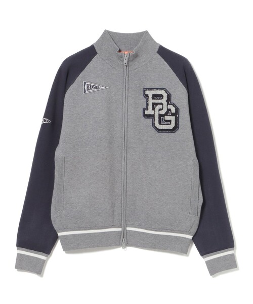 BEAMS GOLF(ビームスゴルフ)の「〈WOMEN〉ORANGE LABEL / エアシャット(R)スタジャン風 ニット ブルゾン(防風)(ニット/セーター・レディース・ベージュ/ネイビー・MEDIUM/LARGE)」の3枚目の写真