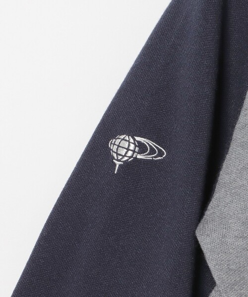 BEAMS GOLF(ビームスゴルフ)の「〈WOMEN〉ORANGE LABEL / エアシャット(R)スタジャン風 ニット ブルゾン(防風)(ニット/セーター・レディース・ベージュ/ネイビー・MEDIUM/LARGE)」の5枚目の写真