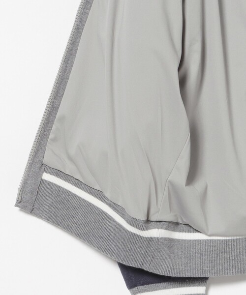 BEAMS GOLF(ビームスゴルフ)の「〈WOMEN〉ORANGE LABEL / エアシャット(R)スタジャン風 ニット ブルゾン(防風)(ニット/セーター・レディース・ベージュ/ネイビー・MEDIUM/LARGE)」の7枚目の写真