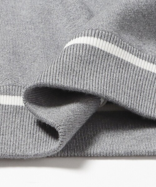 BEAMS GOLF(ビームスゴルフ)の「〈WOMEN〉ORANGE LABEL / エアシャット(R)スタジャン風 ニット ブルゾン(防風)(ニット/セーター・レディース・ベージュ/ネイビー・MEDIUM/LARGE)」の10枚目の写真