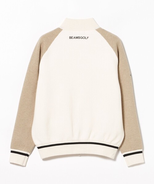 BEAMS GOLF(ビームスゴルフ)の「〈WOMEN〉ORANGE LABEL / エアシャット(R)スタジャン風 ニット ブルゾン(防風)(ニット/セーター・レディース・ベージュ/ネイビー・MEDIUM/LARGE)」の12枚目の写真