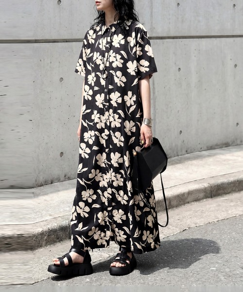 シャツワンピース（花柄・ボタニカル柄）ファッション通販 - ZOZOTOWN