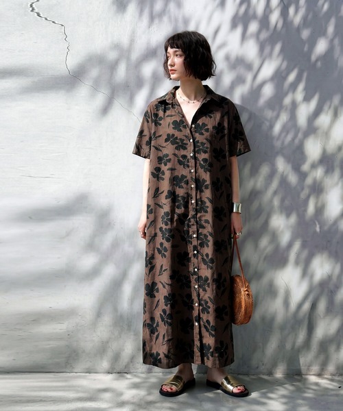 シャツワンピース（花柄・ボタニカル柄）ファッション通販 - ZOZOTOWN