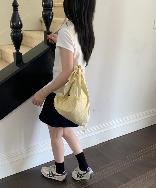 LYEON（リヨン）の「2WAYナイロンナップサック（バックパック/リュック・レディース・ブラック/ブルー/イエロー・FREE）」の17枚目の写真