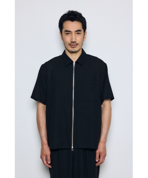 AZUL by moussy(アズールバイマウジー)の「【セットアップ対応】メッシュジップシャツ(シャツ/ブラウス・メンズ・ダークブラウン/ブラック/グレー・LARGE/MEDIUM/SMALL)」の12枚目の写真