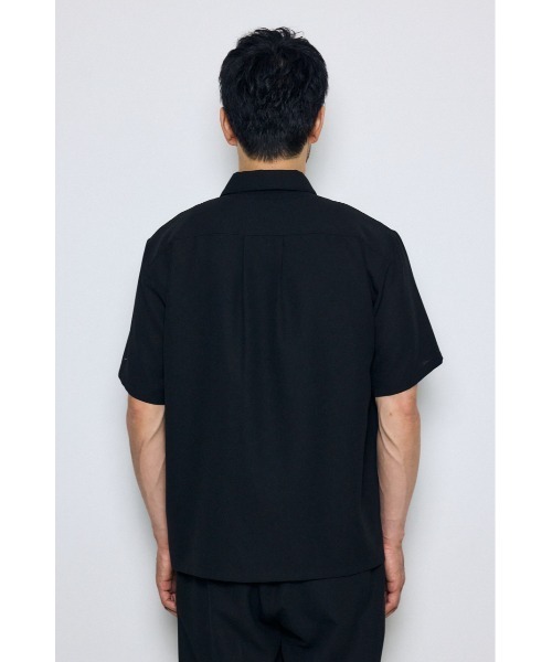 AZUL by moussy(アズールバイマウジー)の「【セットアップ対応】メッシュジップシャツ(シャツ/ブラウス・メンズ・ダークブラウン/ブラック/グレー・LARGE/MEDIUM/SMALL)」の5枚目の写真